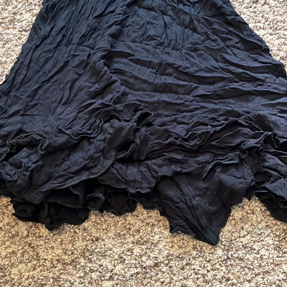 Free People Mini Black Multi Layer Float Dress - image 2